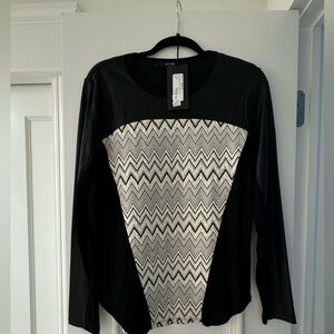 Red 23 zig zag top M